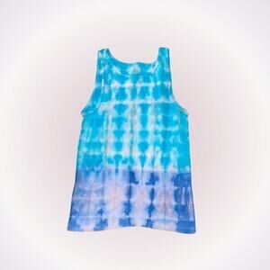 Dyes by MacKay Blue Tie-Dye Tank Top | Sz YL